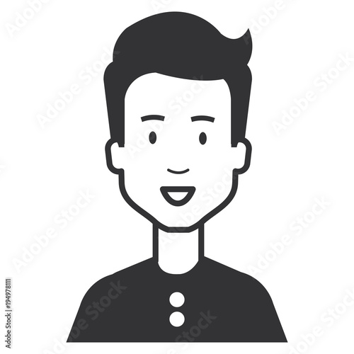 young man model avatar character vector illustration design