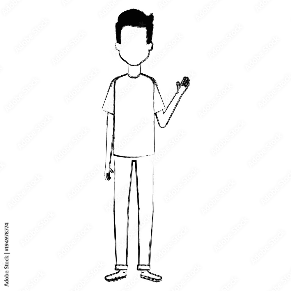 young man model avatar character vector illustration design young man model avatar character vector illustration design