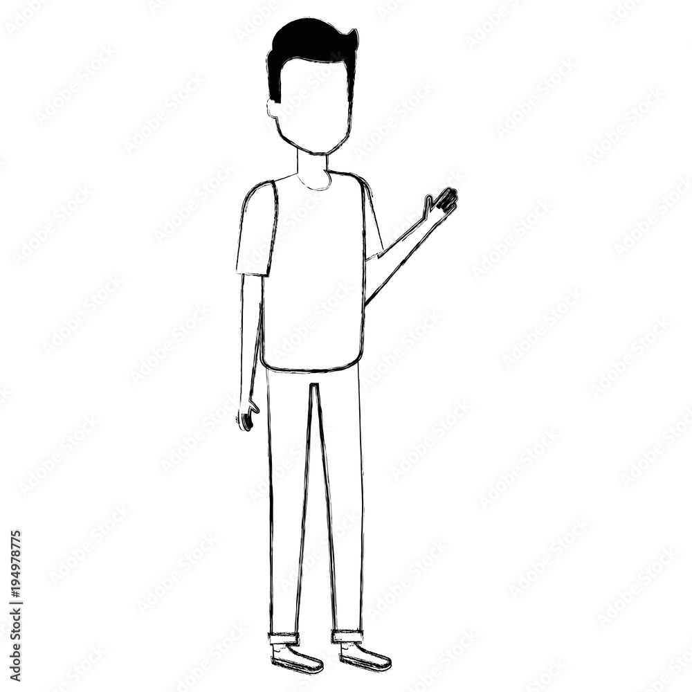 young man model avatar character vector illustration design young man model avatar character vector illustration design