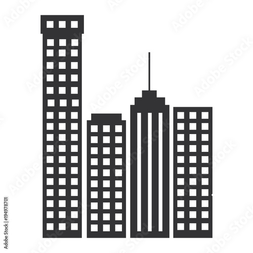 buildings cityscape scene icon vector illustration design