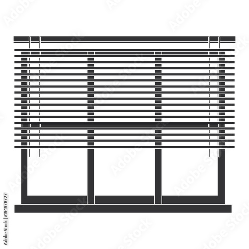 window apartment with blind vector illustration design