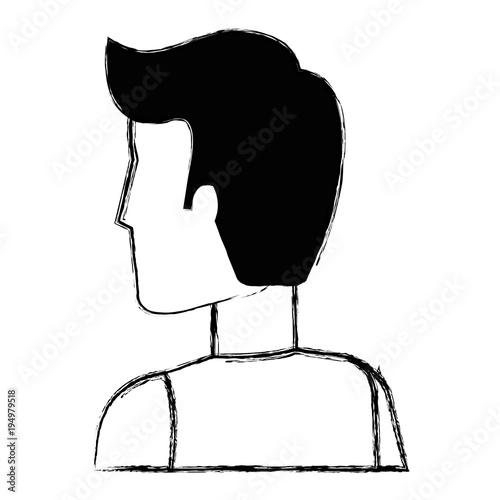 young man model avatar character vector illustration design