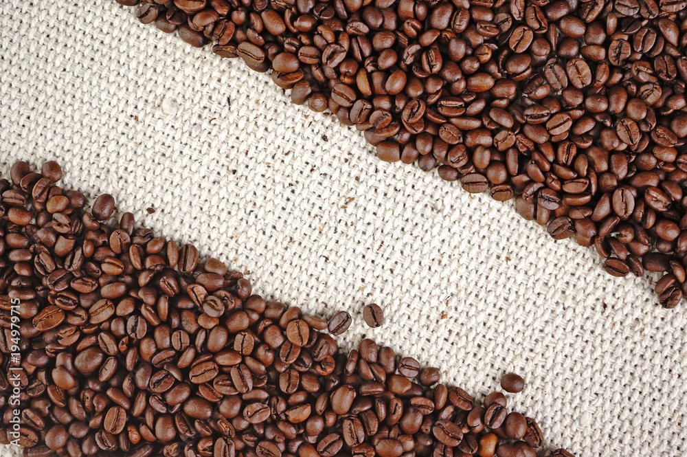 Naklejka premium Coffee bean as background 