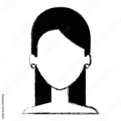 beautiful and young woman shirtless character vector illustration design
