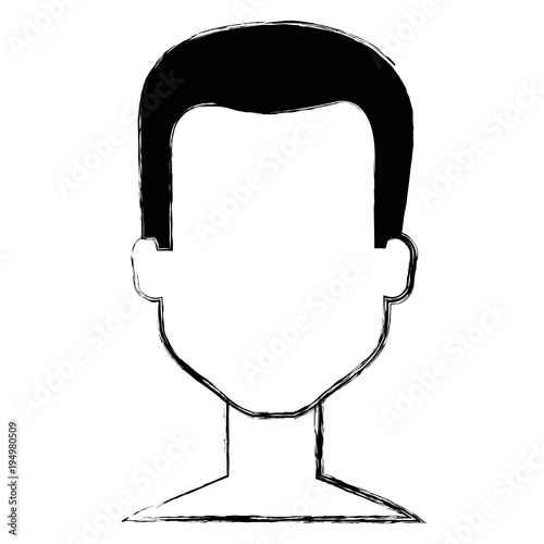 young man shirtless avatar character vector illustration design