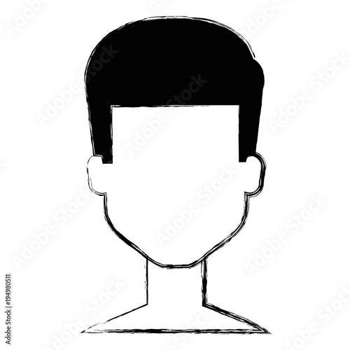 young man shirtless avatar character vector illustration design