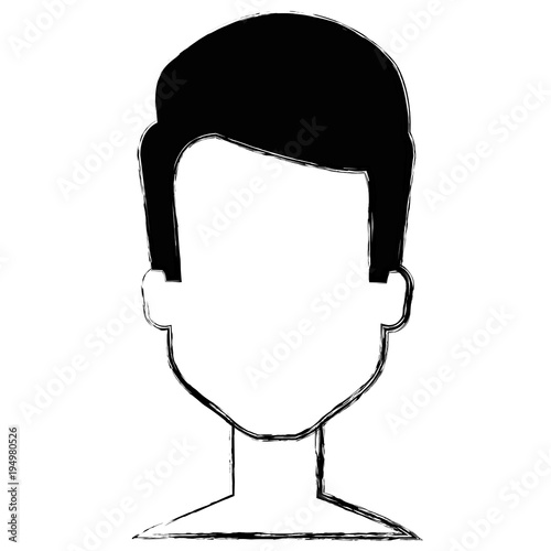 young man shirtless avatar character vector illustration design