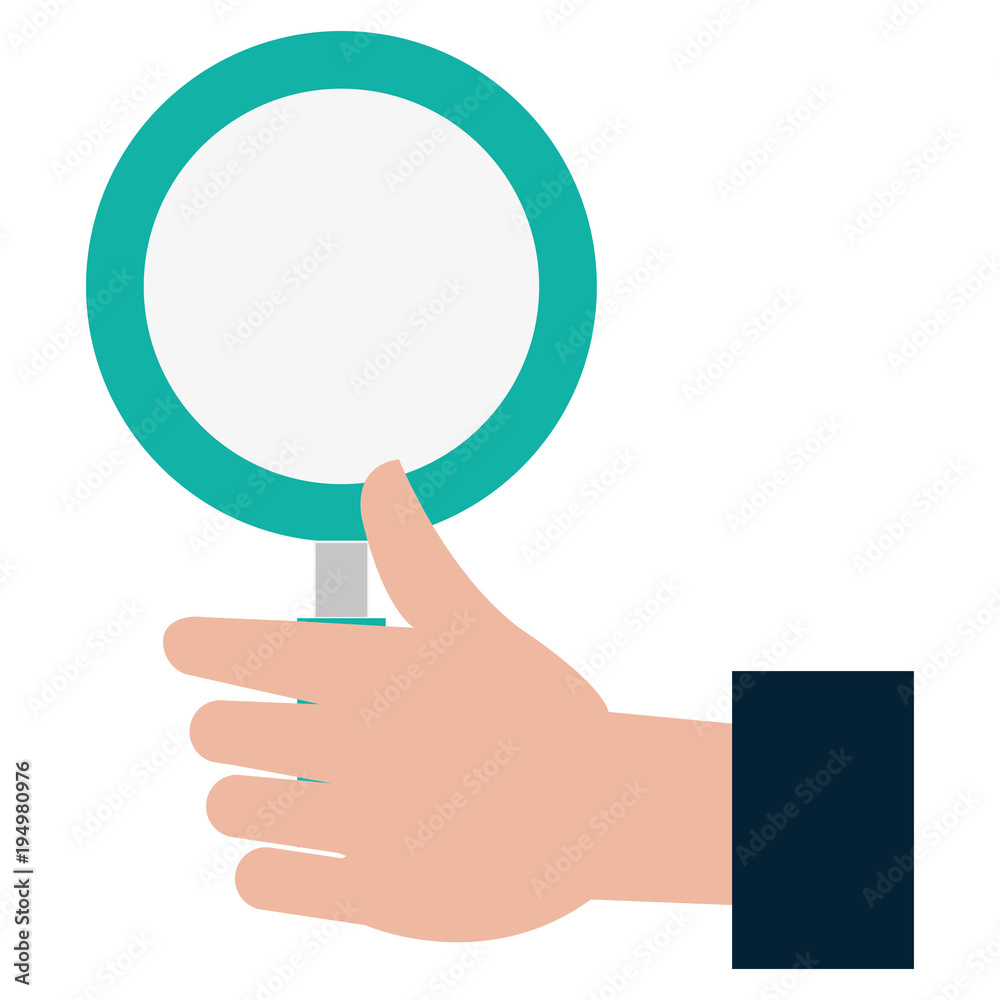 hand human with magnifying glass isolated icon vector illustration design hand human with magnifying glass isolated icon vector illustration design