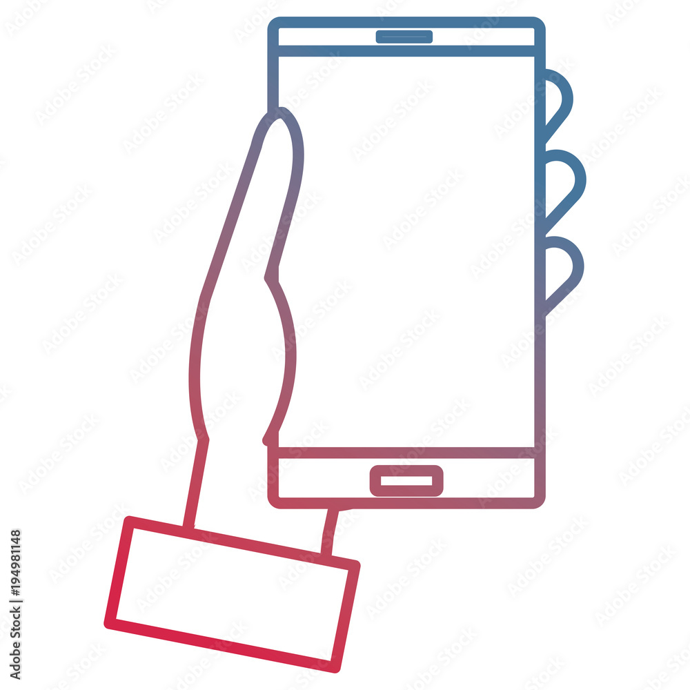 hand user with smartphone device isolated icon vector illustration design hand user with smartphone device isolated icon vector illustration design