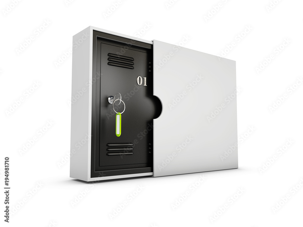 3d Illustration of Safety Deposit Boxes, isolated white 3d Illustration of Safety Deposit Boxes, isolated white
