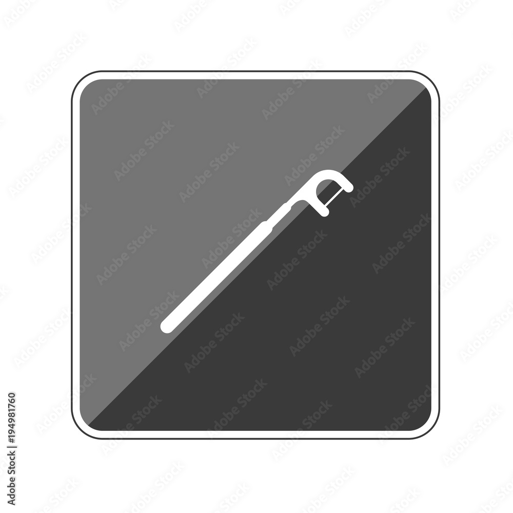 Zahnseide - Reflektierender App Button Zahnseide - Reflektierender App Button