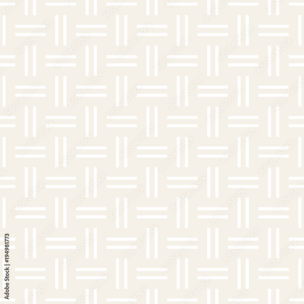 Trendy twill weave Lattice. Abstract Geometric Background Design. Vector Seamless Subtle Pattern.