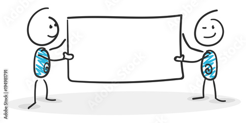 Sticky / Strichmännchen - Schild, Werbung