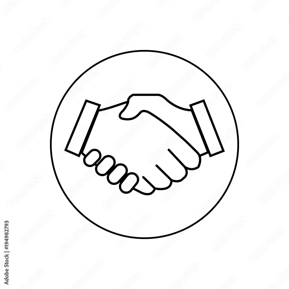 Hand shake icon, logo Hand shake icon, logo