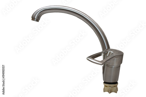 Modern stainless steel tap photo