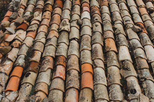 Close-up roof tile texture