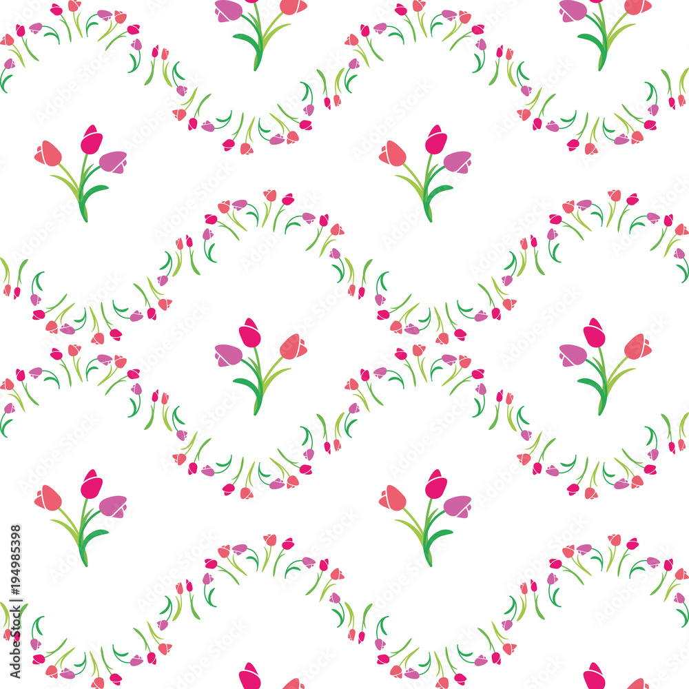 vector illustration seamless pattern tulips vector illustration seamless pattern tulips