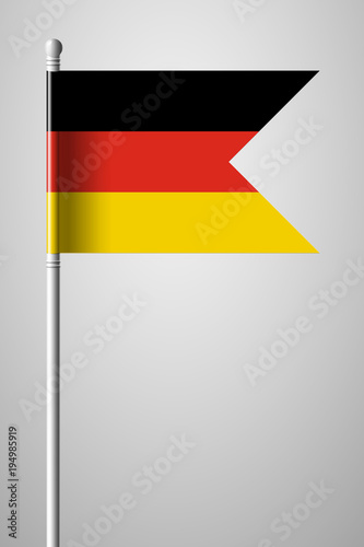 Free Download Flag of Germany. National Flag on Flagpole. Isolated Illustration on Gray - GFXLoad
