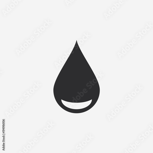 Drop icon vector in modern flat style