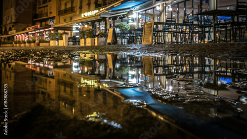 reflection of the streets on a rainy day © nikolas