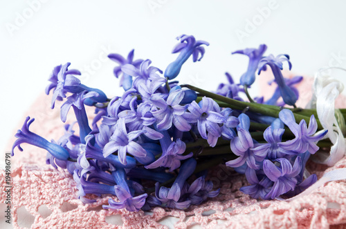 Purple hyacinth flowers bouquet