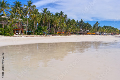 White beach view on Boracay, Philippines