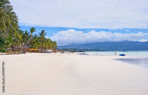 Fototapeta Naklejka Na Ścianę i Meble -  White beach view on Boracay, Philippines