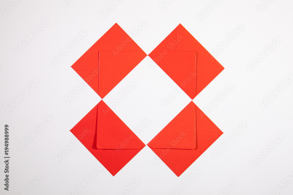 The red envelopes on the  table