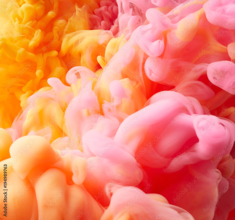 Color drop in water. Abstract background Color drop in water. Abstract background