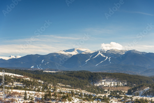 Winter landscape in Bulgaria.