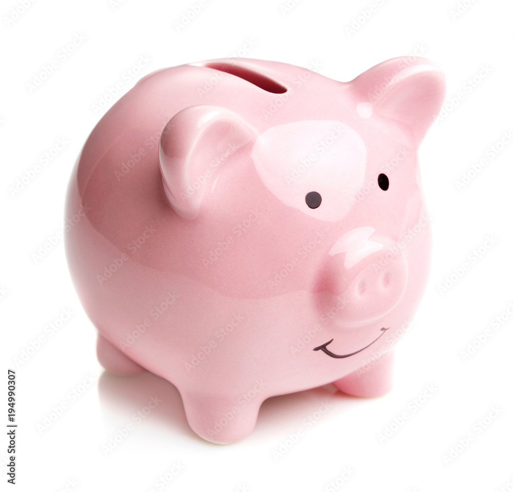 pink piggy bank isolated on white background pink piggy bank isolated on white background
