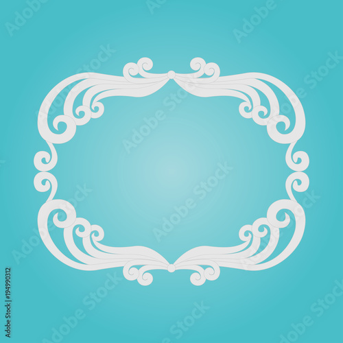 frame with swirls, vector frame, decorative paper frame