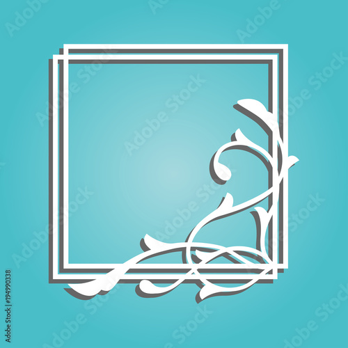 frame with swirls, vector frame, decorative paper frame