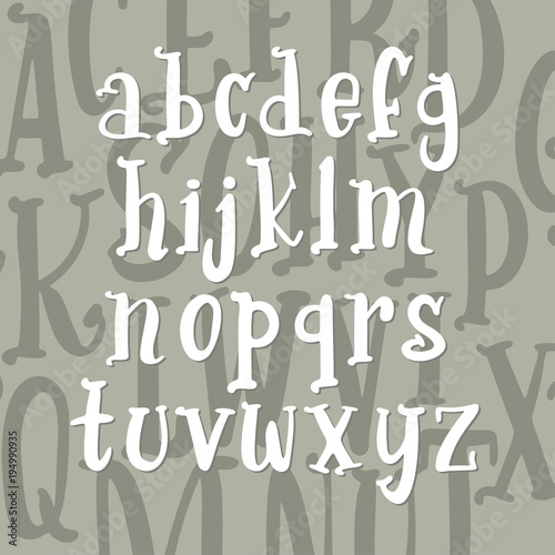 Hand drawn vector alphabet. Calligraphy letters for your design