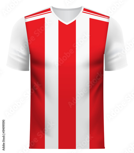 Sports team tee shirt in generic common color pattern