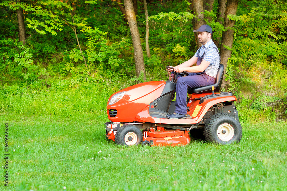 Driving a lawn mower sale