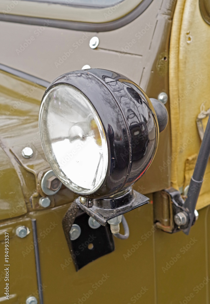 military car headlight