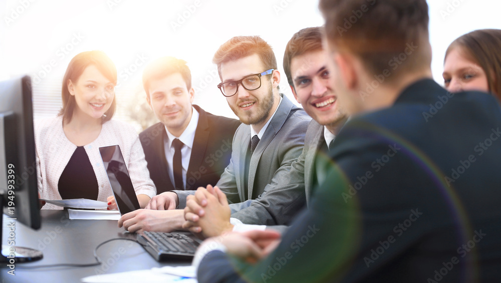 businessman starting meeting with business team businessman starting meeting with business team