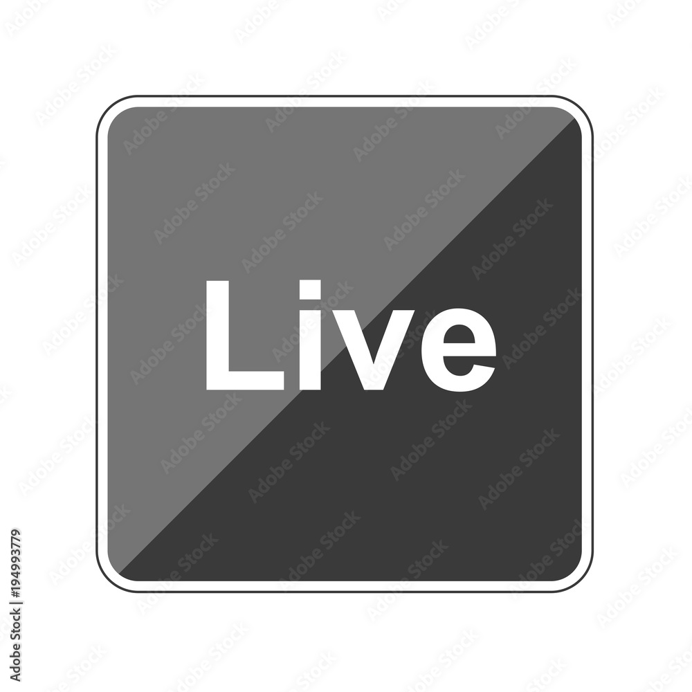 Live - Reflektierender App Button Live - Reflektierender App Button