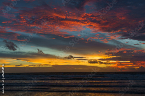 Fototapeta Naklejka Na Ścianę i Meble -  Amazing sunset on a tropical beach