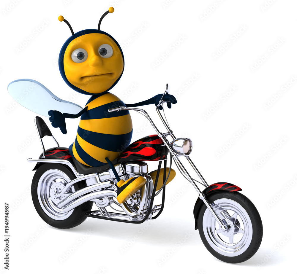 Fun bee - 3D Illustration Fun bee - 3D Illustration