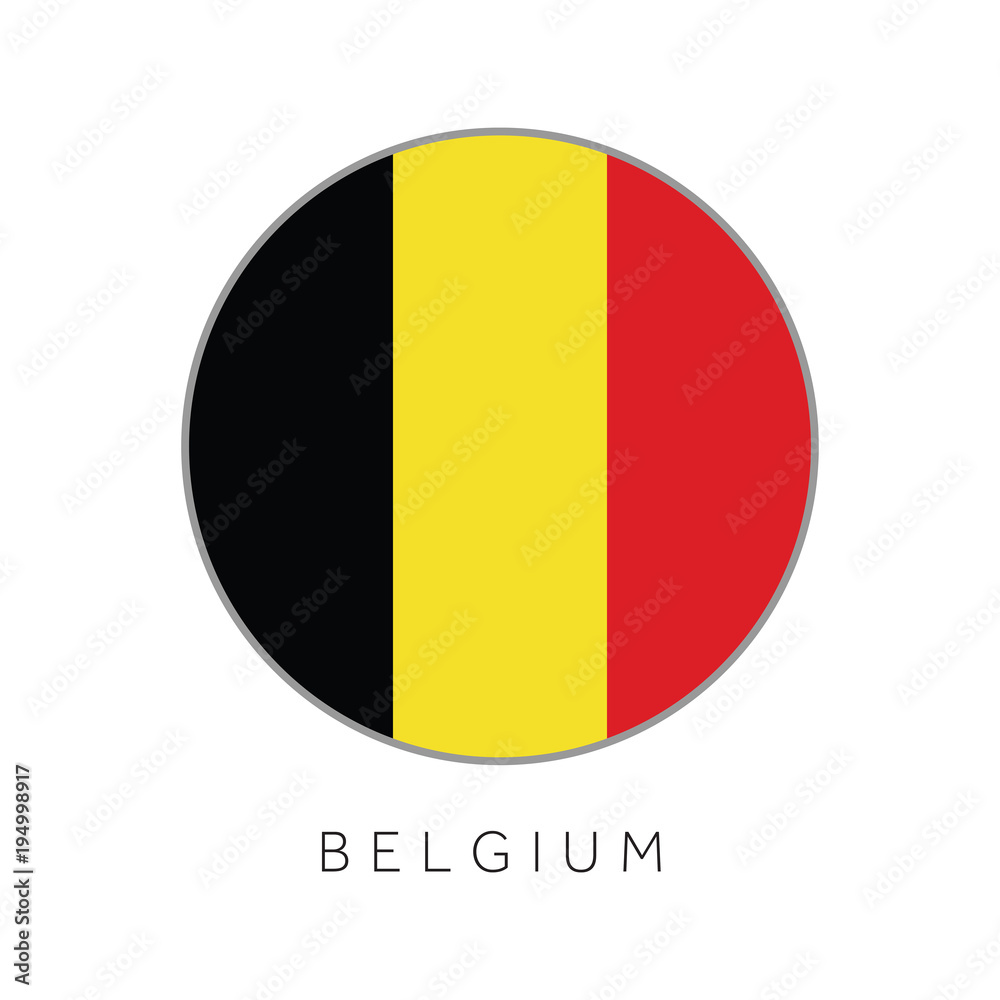 Fototapeta premium Belgium flag round circle vector icon