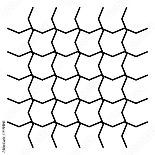 Wavy, zig zag, criss cross grid pattern