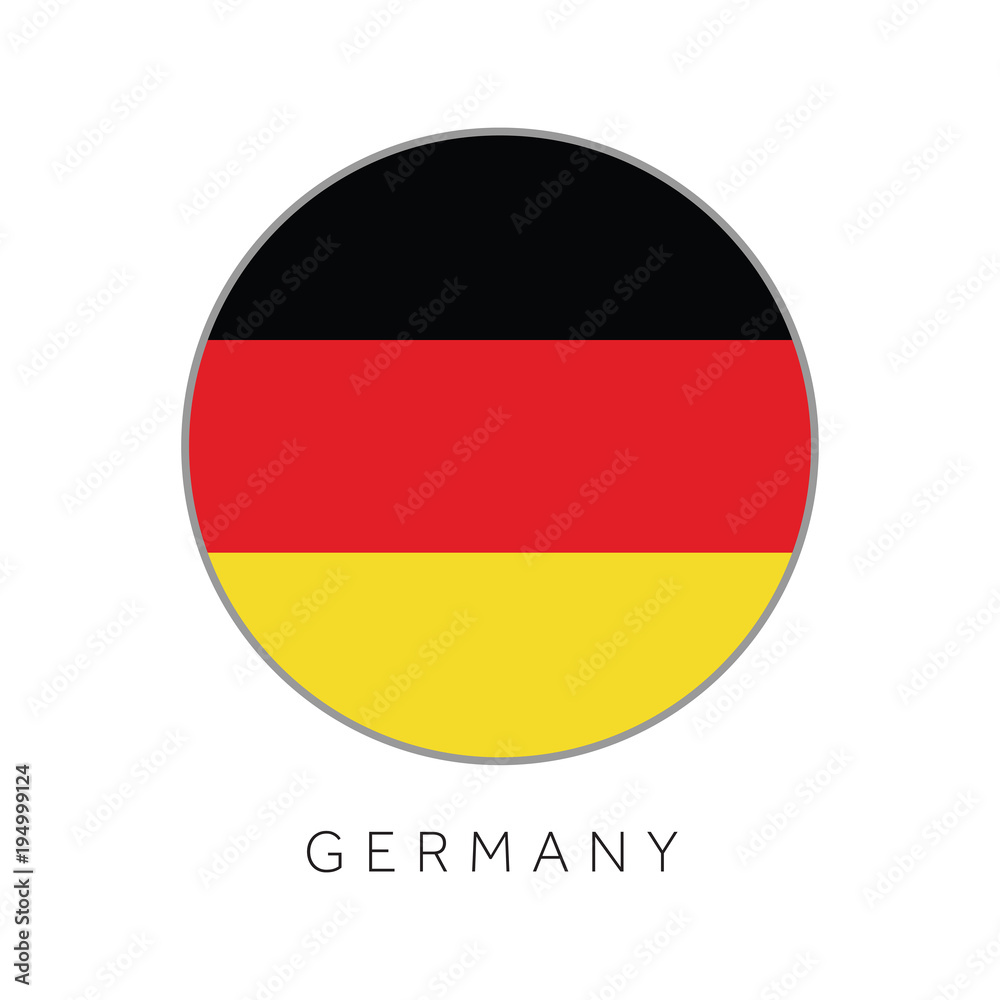 Naklejka premium Germany flag round circle vector icon
