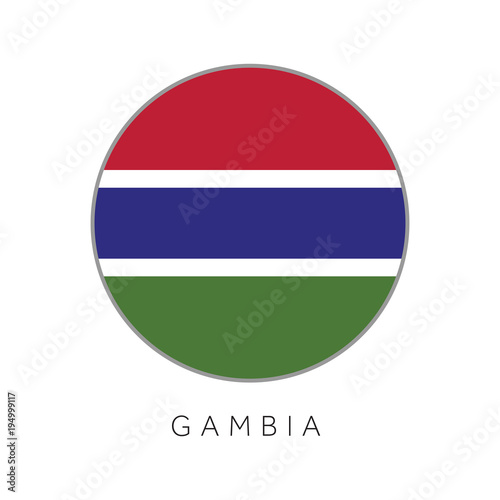 Free Download Gambia flag round circle vector icon - GFXLoad