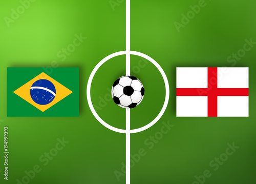 Brasilien VS England - Fußball