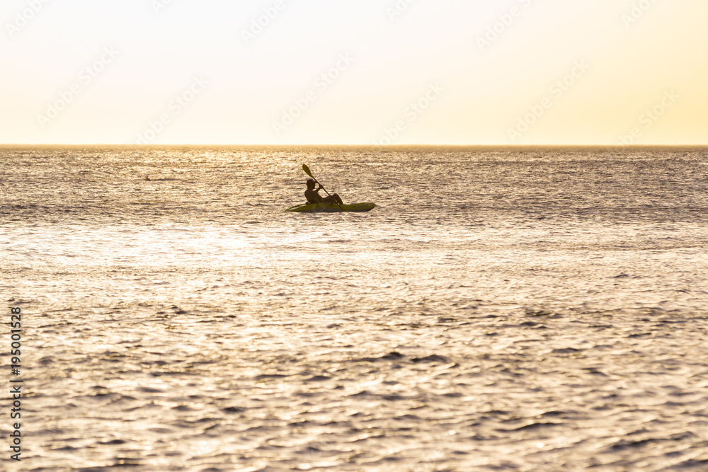 kayaking in the ocean