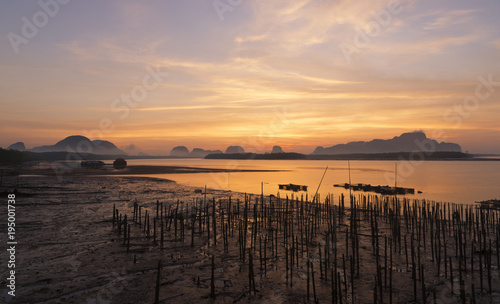 Scene of sunrise at Sam-Chong-Tai