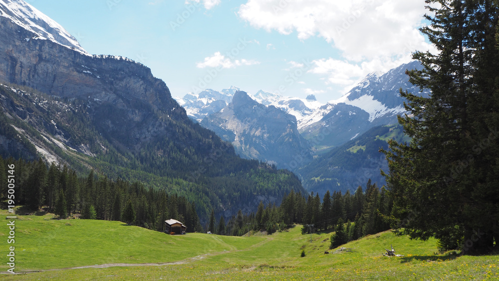 Alps mountain view on the way to Oeschinen lake, Switzerland, May 2017L CAMERA