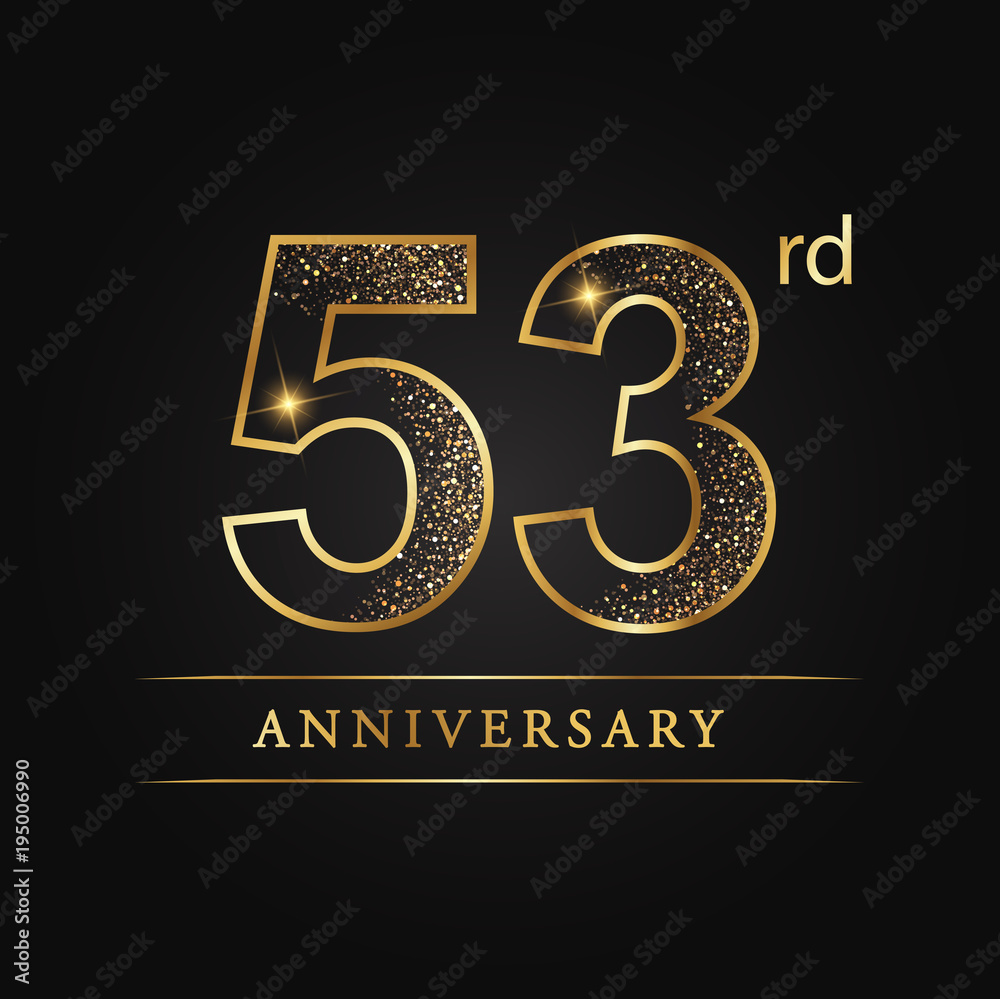 Fototapeta premium anniversary, aniversary, fifty-three years anniversary celebration logotype. 53rd anniversary logo.